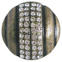 Emenee OR171-BS Premier Collection Large Round Rhinestone 1-1/4 inch x 1-1/4 inch in Bright Silver Radiance Series